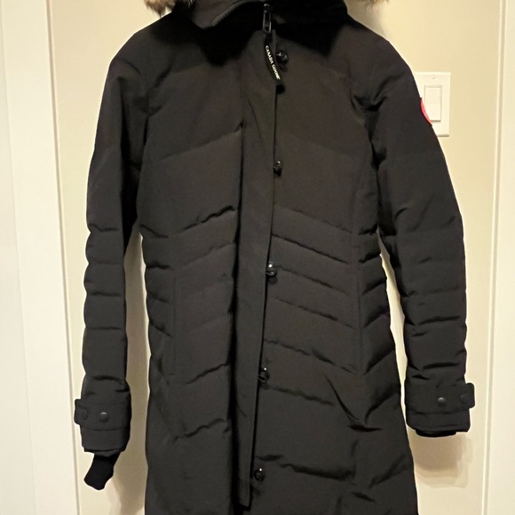 Authentic Canada Goose Lorette Parka Heritage w/ RARE FUR TRIM -MED/BLK - Picture 6 of 9